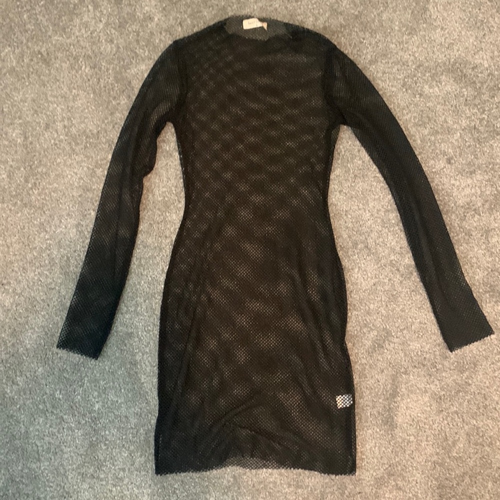 Ragstock mesh long sleeve dress